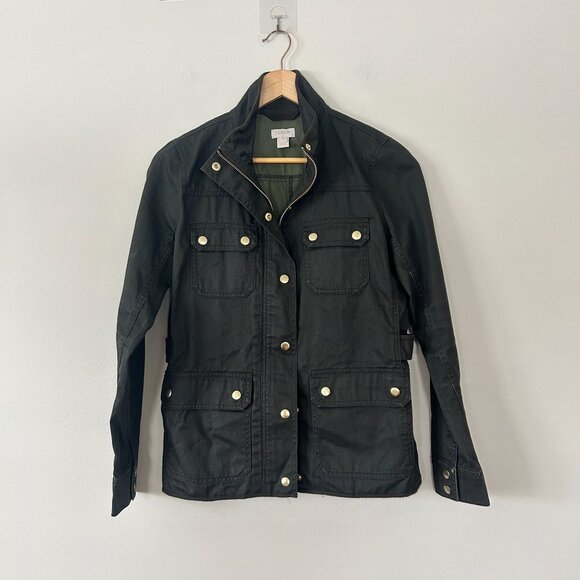J.Crew Womens Utility Jacket XS Olive Green 100% Cotton - Picture 11 of 11